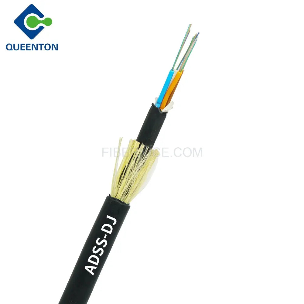 Outdoor ADSS 9.5 mm Cable span G652D PE Outer jacket Fiber Optic Cable ADSS  Outdoor ADSS 9.5 mm Cable span G652D PE Outer jacket Fiber Optic Cable ADSS