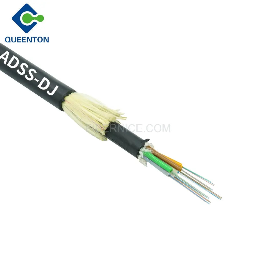 Outdoor ADSS 9.5 mm Cable span G652D PE Outer jacket Fiber Optic Cable ADSS  Outdoor ADSS 9.5 mm Cable span G652D PE Outer jacket Fiber Optic Cable ADSS