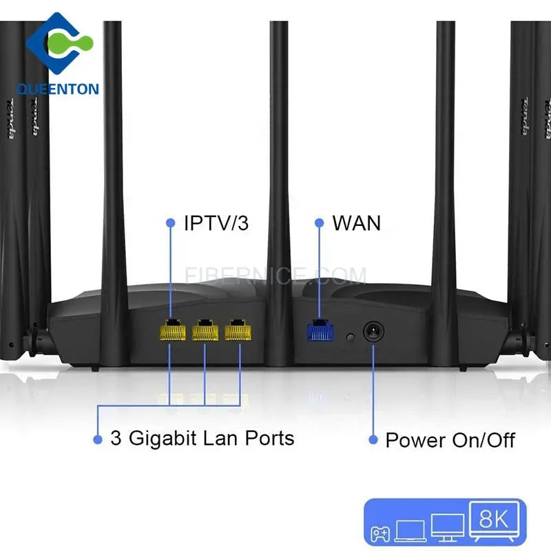 Tenda Wifi Router 2100Mbps AC23  Tenda Wifi Router 2100Mbps AC23