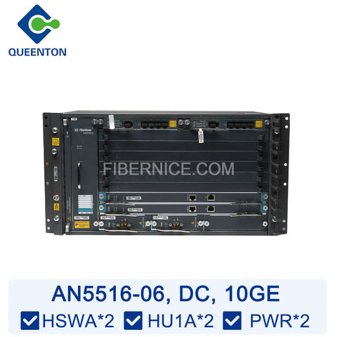 Fiberhome AN5516-06 OLT 10GE DC (19 inch) 6 Slots Equipped with 2*HSWA 2*HU1A 2*PWR