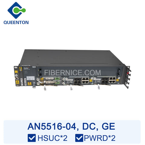 Fiberhome AN5516-04 OLT GE DC (19 inch) 2 Slots Equipped with 2*HSUC 2*PWRD