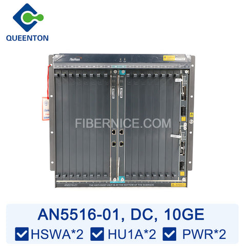 Fiberhome AN5516-01 OLT 10GE DC (19 inch) 16 Slots Equipped with 2*HSWA 2*HU1A 2*PWR