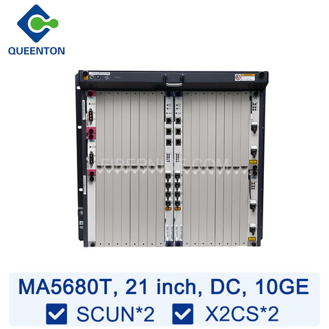 Huawei MA5680T ETSI OLT 10GE DC (21 inch) 16 Slots Equipped with 2*SCUN 2*X2CS 2*PRTE