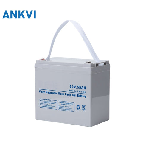 12V 55AH Rechargeable Battery VRLA AGM 15.8kg 8mΩ Internal Resistance for Telecom Equipment