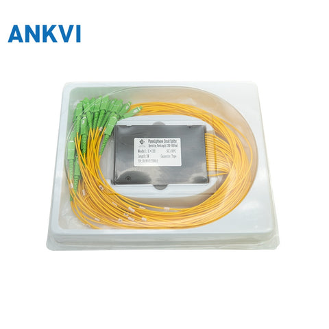 Fiber Optic PLC Splitter in ABS Box G657A1 2.0mm With SC/APC Connector