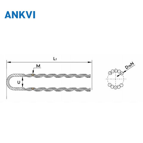 Spiral Preformed Full Tension Guy Grip Suspension ADSS 15.6-17.0mm Fold Length 116CM