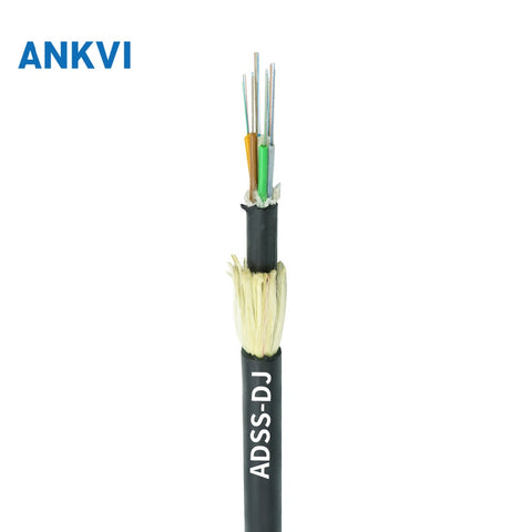 Outdoor ADSS 9.5 mm Cable span G652D PE Outer jacket Fiber Optic Cable ADSS