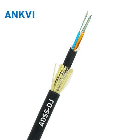 Outdoor ADSS 9.5 mm Cable span G652D PE Outer jacket Fiber Optic Cable ADSS