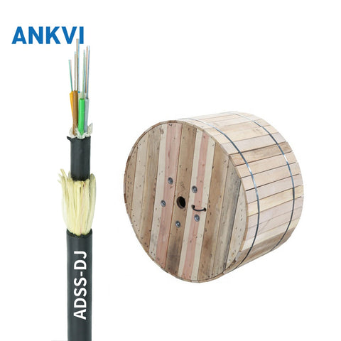 Outdoor ADSS 10.8 mm Cable span G652D PE Outer jacket Fiber Optic Cable ADSS