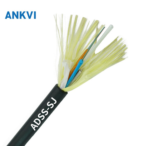 Outdoor ADSS 10.8 mm Cable span G652D PE Outer jacket Fiber Optic Cable ADSS