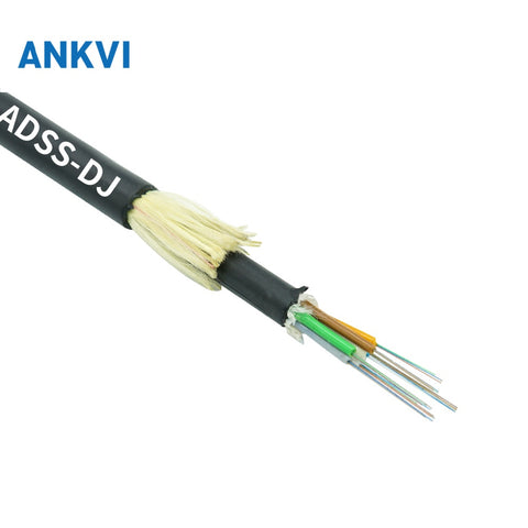 Outdoor ADSS 9.5 mm Cable span G652D PE Outer jacket Fiber Optic Cable ADSS