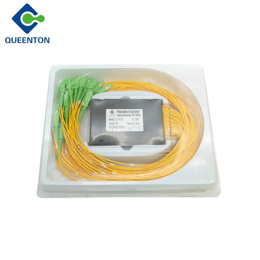 Fiber Optic PLC Splitter in ABS Box G657A1 2.0mm With SC/APC Connector 