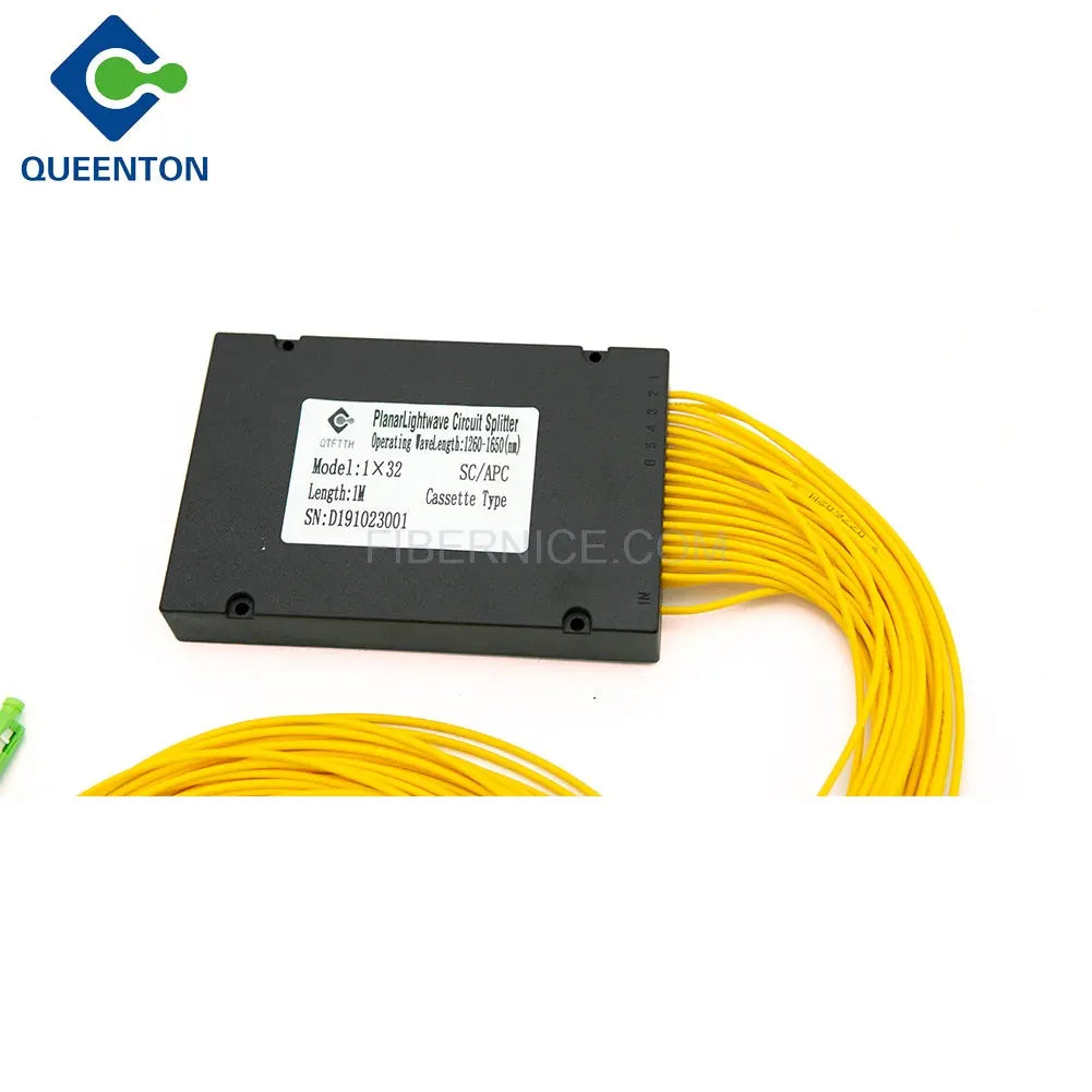 Fiber Optic PLC Splitter in ABS Box G657A1 2.0mm With SC/APC Connector 