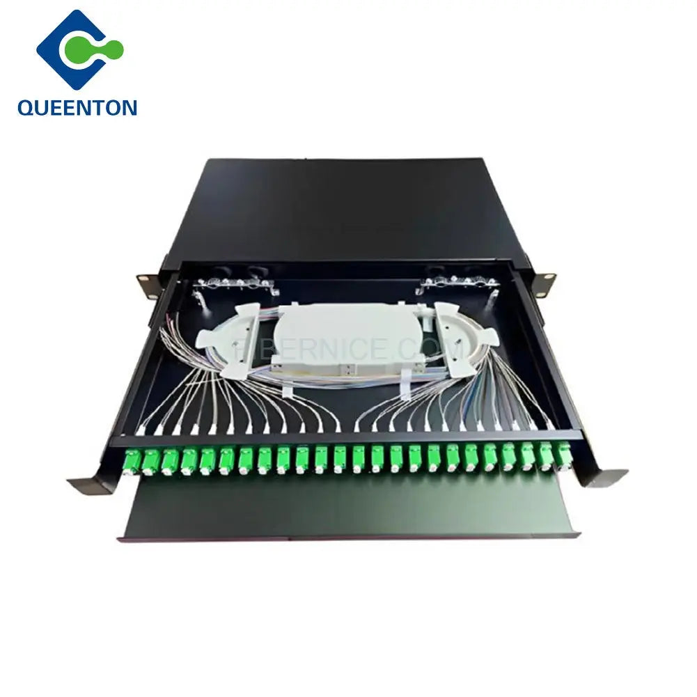 Drawer Type ODF 48 Core Fiber Optic Distribution Frame Box With Splice ...