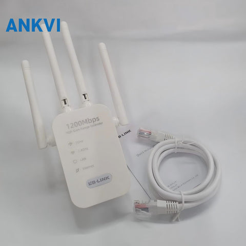 LB-LINK High Gain Range Extender AC1200 High Power Dual Band wireless Repeater RE1200