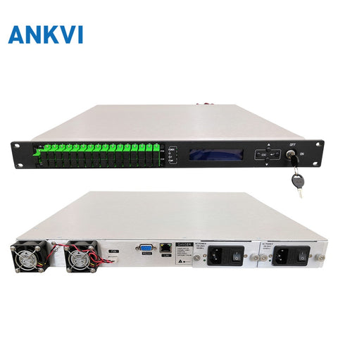 56EYA 1U 8Post Amplificador de fibra dopada Er/Yb de alta potência EDFA