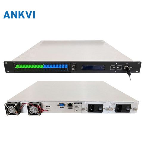 56EYA 1U 8Post Amplificador de fibra dopada Er/Yb de alta potência EDFA