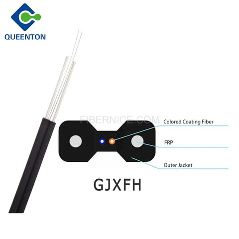 FTTH Indoor Fiber Optic Drop Cable GJXFH 