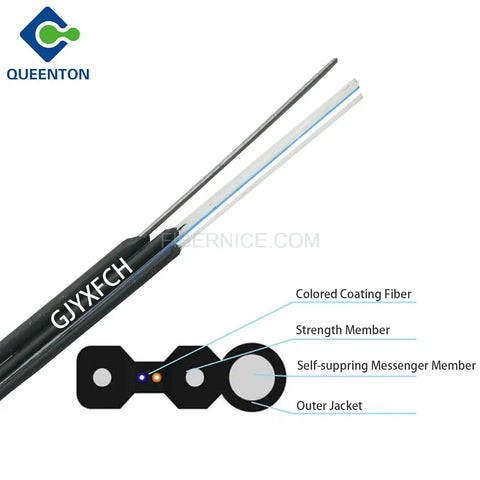 FTTH Outdoor Fiber Optic Drop Cable GJYXFCH 