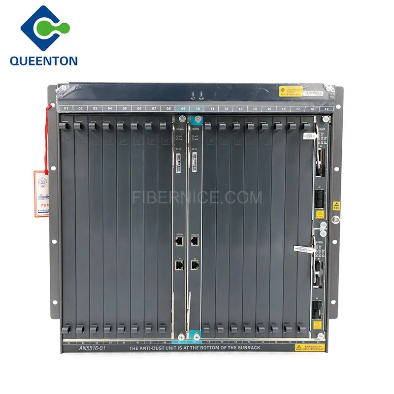 Fiberhome AN5516-01 OLT 10GE DC (19 inch) 16 Slots Equipped with 2*HSWA 2*HU1A 2*PWR 