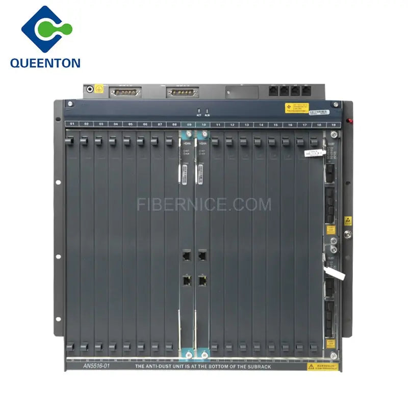 Fiberhome AN5516-01 OLT GE DC (19 inch) 16 Slots Equipped with 2*HSWA 2*GU6F 2*PWR 