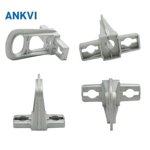 Low voltage ABC fiber optic anchor bracket for drop cable clamp
