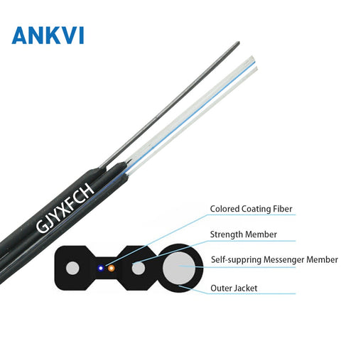 FTTH Outdoor Fiber Optic Drop Cable GJYXFCH