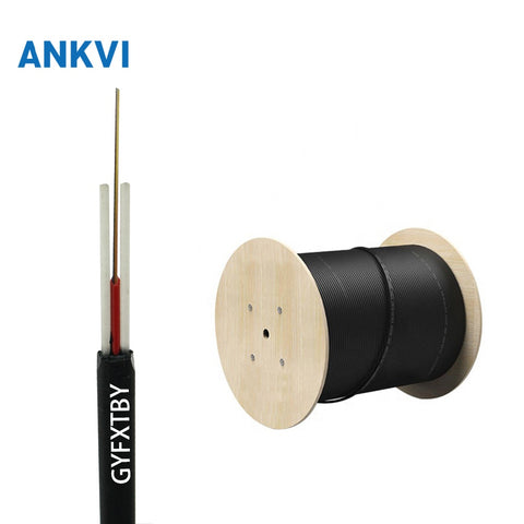 Outdoor Flat Drop Fiber Optic Cable 1.6mm GYFXTBY