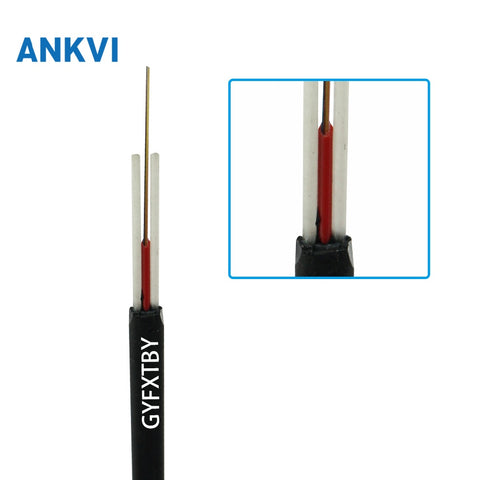 Outdoor Flat Drop Fiber Optic Cable 1.6mm GYFXTBY