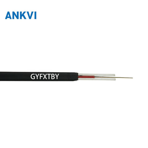 Outdoor Flat Drop Fiber Optic Cable 1.6mm GYFXTBY