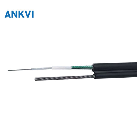 Outdoor Flat Drop Fiber Optic Cable Single Steel Wire PE G652D GYXTC8S