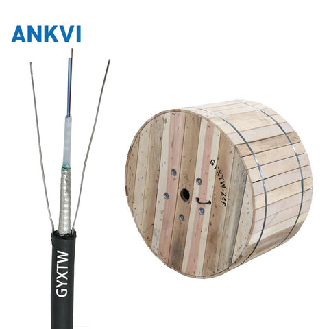 Outdoor Flat Drop Fiber Optic Cable PE G652D GYXTW
