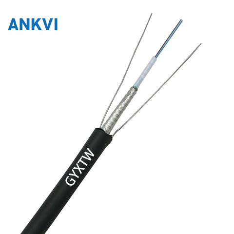 Outdoor Flat Drop Fiber Optic Cable PE G652D GYXTW