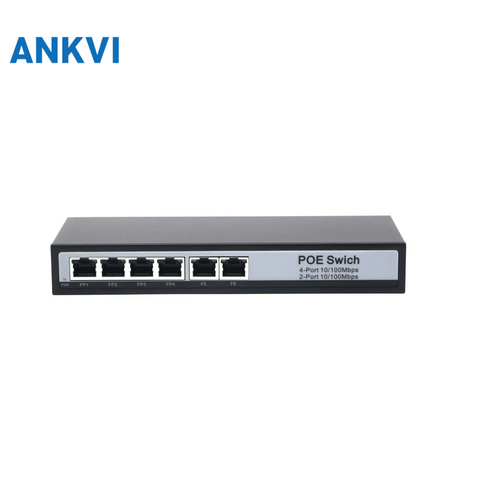 KU-1006B 4+2 PoE Switch IEEE802.3at/af 30W/Port 1.6G Capacity Small Business