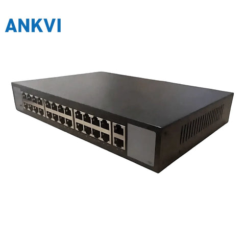 KU-5026GG 28-Port Gigabit PoE Switch 24 PoE+2 Uplink+2SFP 300W 128G Switching Capacity