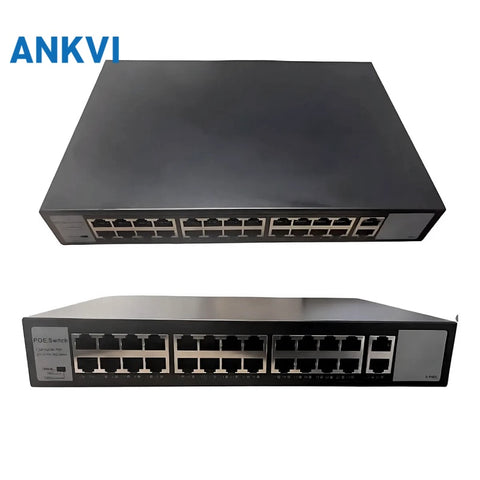 KU-5026GG 28-Port Gigabit PoE Switch 24 PoE+2 Uplink+2SFP 300W 128G Switching Capacity