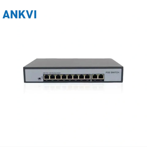 KU-6010G 10-Port Gigabit PoE Switch 8 PoE+2 Uplink 120W 24G Switching Capacity VLAN