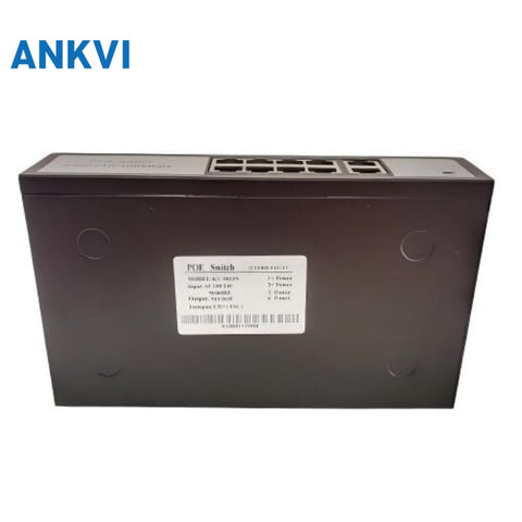 KU-9010G 10-Port Gigabit PoE Switch 8 PoE+2 Uplink 120W 24G Switching Capacity VLAN