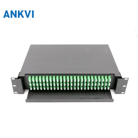 Drawer Type ODF 144 Core Fiber Optic Distribution Frame Box With Splice Cassette SC/APC