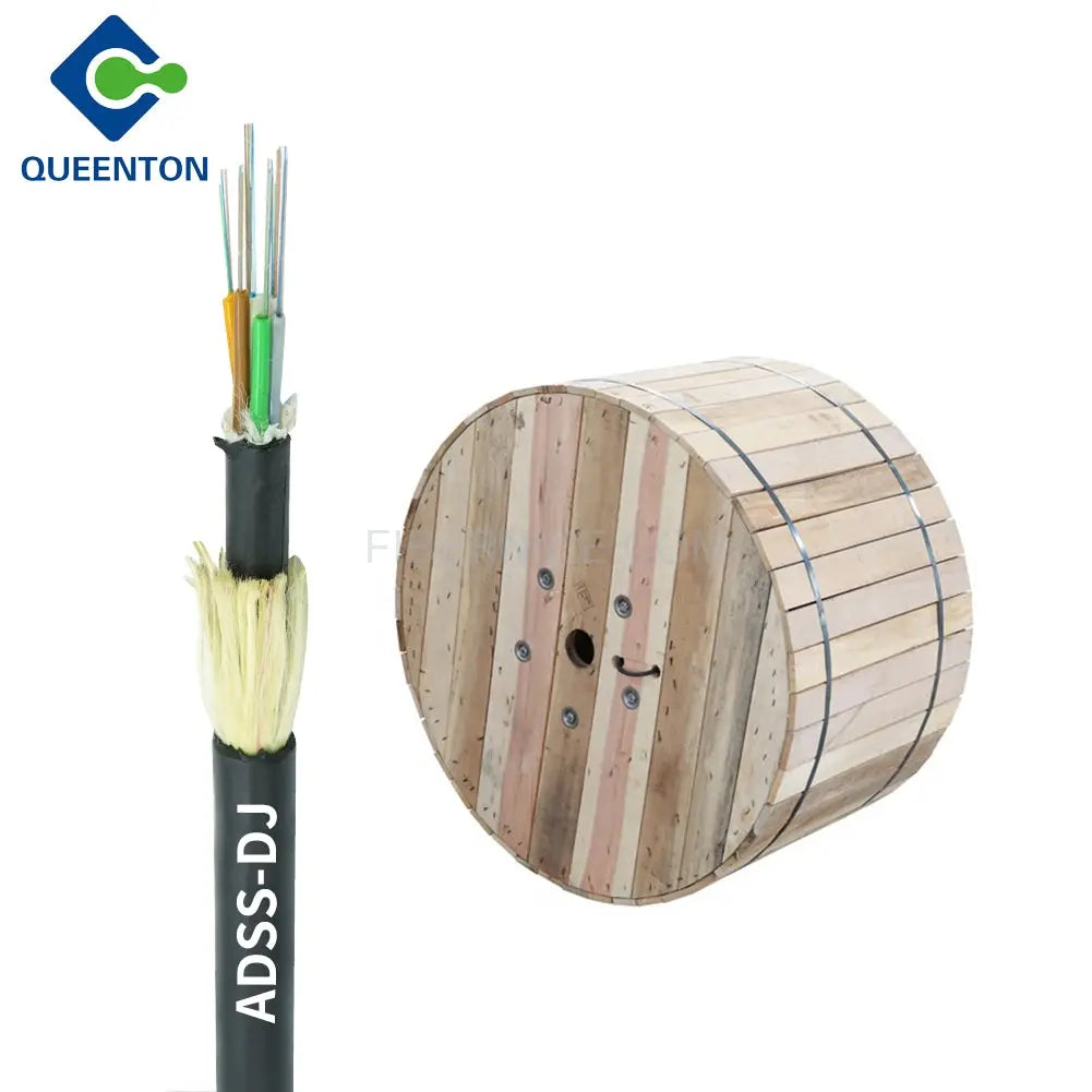 Outdoor ADSS 9.5 mm Cable span G652D PE Outer jacket Fiber Optic Cable ADSS 