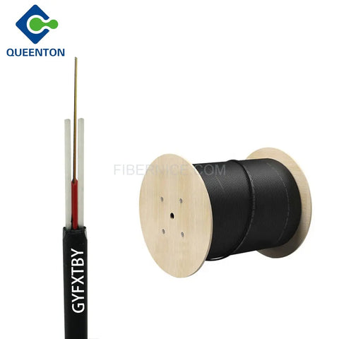 Outdoor Flat Drop Fiber Optic Cable 1.6mm GYFXTBY 