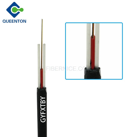 Outdoor Flat Drop Fiber Optic Cable 1.6mm GYFXTBY 