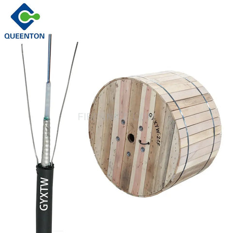 Outdoor Flat Drop Fiber Optic Cable PE G652D GYXTW 