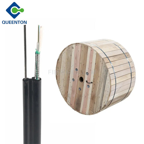 Outdoor Flat Drop Fiber Optic Cable Single Steel Wire PE G652D GYXTC8S 