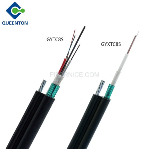 Outdoor Flat Drop Fiber Optic Cable Single Steel Wire PE G652D GYXTC8S 