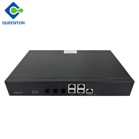 QT7002 Mini OLT 2 GPON Port And 10G Uplink Optical Port 4 1000Mbps Uplink Network Ports