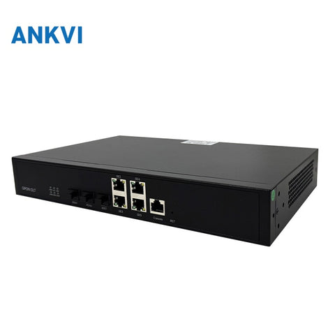 QT7002 Mini OLT 2 GPON Port And 10G Uplink Optical Port 4 1000Mbps Uplink Network Ports