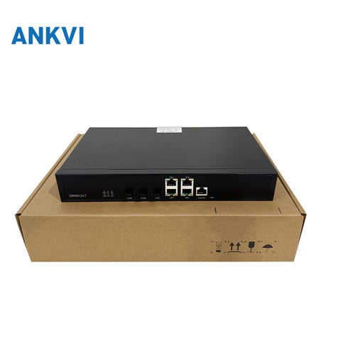 QT7002 Mini OLT 2 GPON Port And 10G Uplink Optical Port 4 1000Mbps Uplink Network Ports
