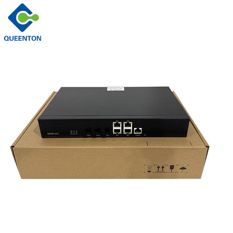 QT7002 Mini OLT 2 GPON Port And 10G Uplink Optical Port 4 1000Mbps Uplink Network Ports