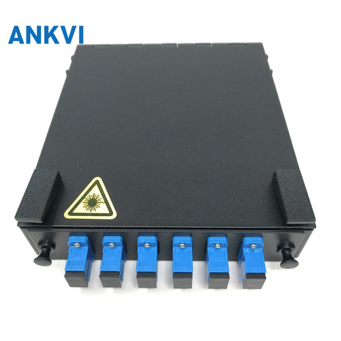 Drawer Type ODF 12 Core Fiber Optic Distribution Frame Box With Splice Cassette LC/APC